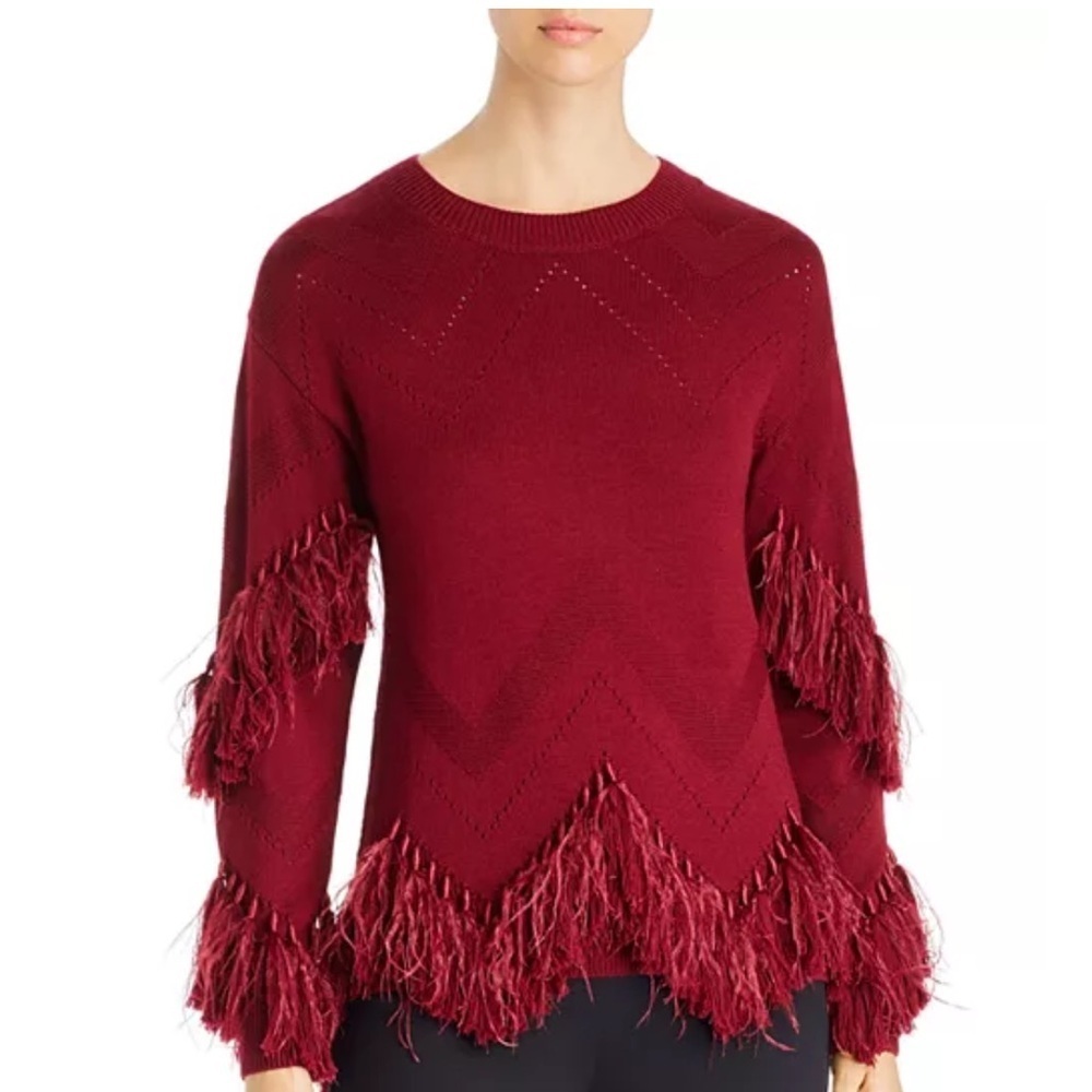 Kobi Halperin Simone Feather Fringe Sweater